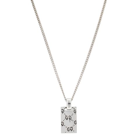 gucci ghost pendant mens|gucci pendant necklace.